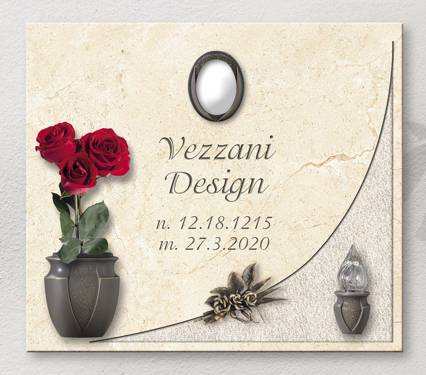 Niche with personalized engraving vezzani design 20