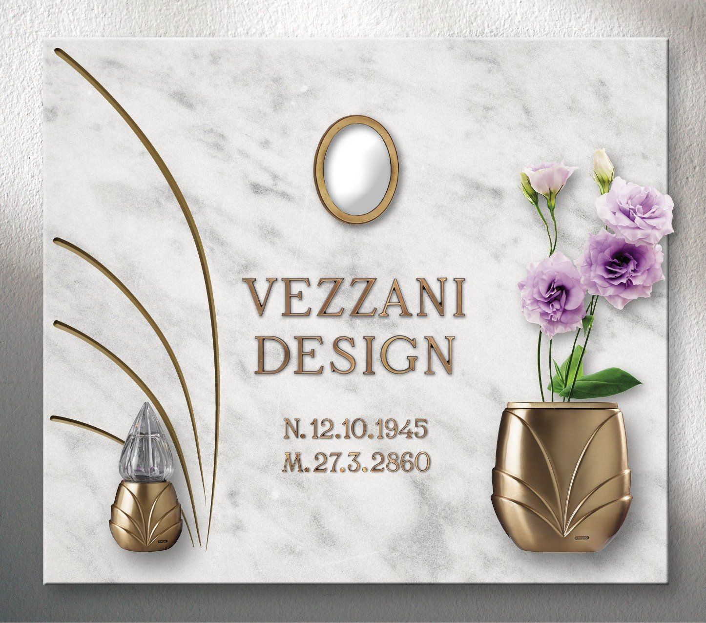 Niche with personalized engraving vezzani design 29
