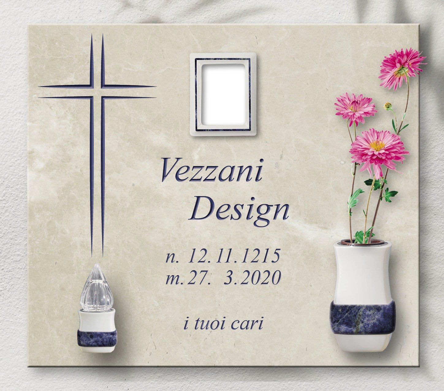 Niche with personalized engraving vezzani design 35