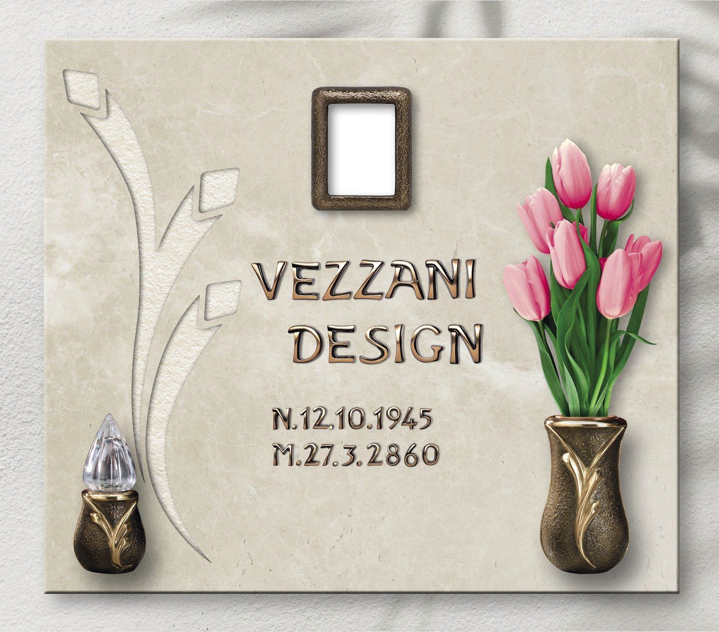 Niche with personalized engraving vezzani design 36