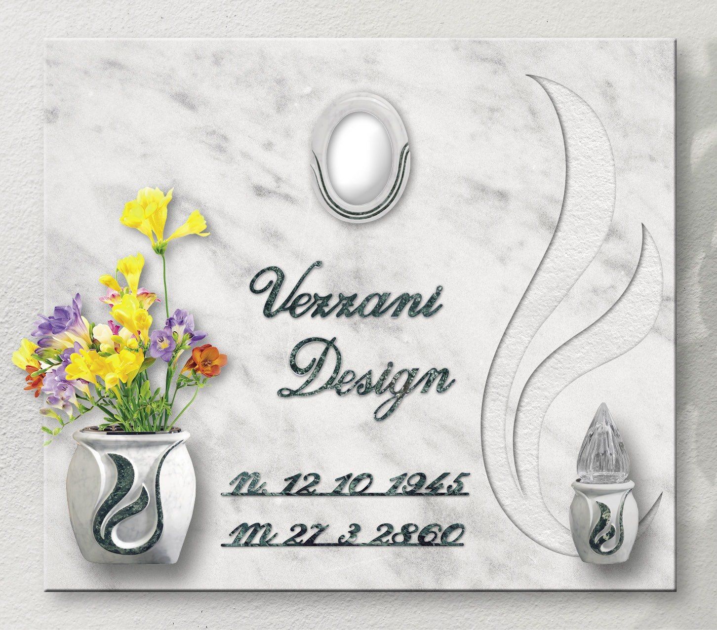 Niche with personalized engraving vezzani design 39