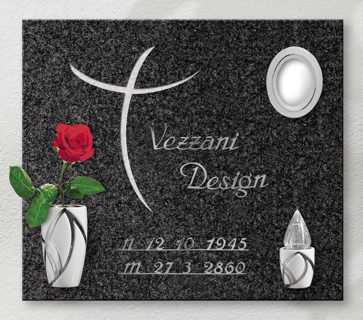 Niche with personalized engraving vezzani design 40