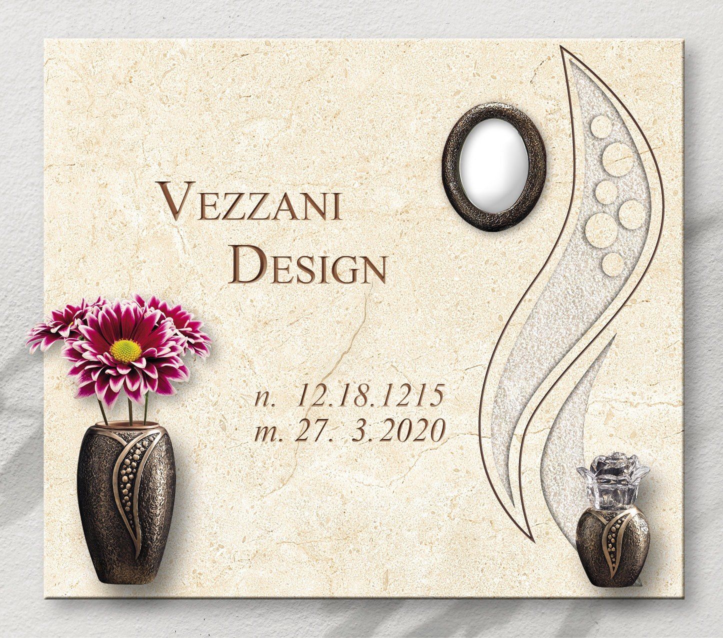 Niche with personalized engraving vezzani design 41