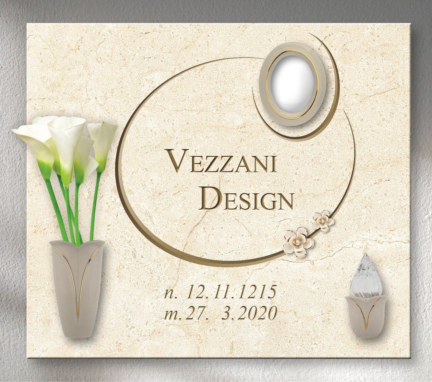 Niche with personalized engraving vezzani design 7