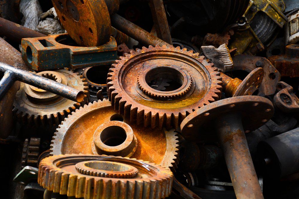 Rust Gears Of Old Machine — Independent Scrap Metal in South Lismore, NSW