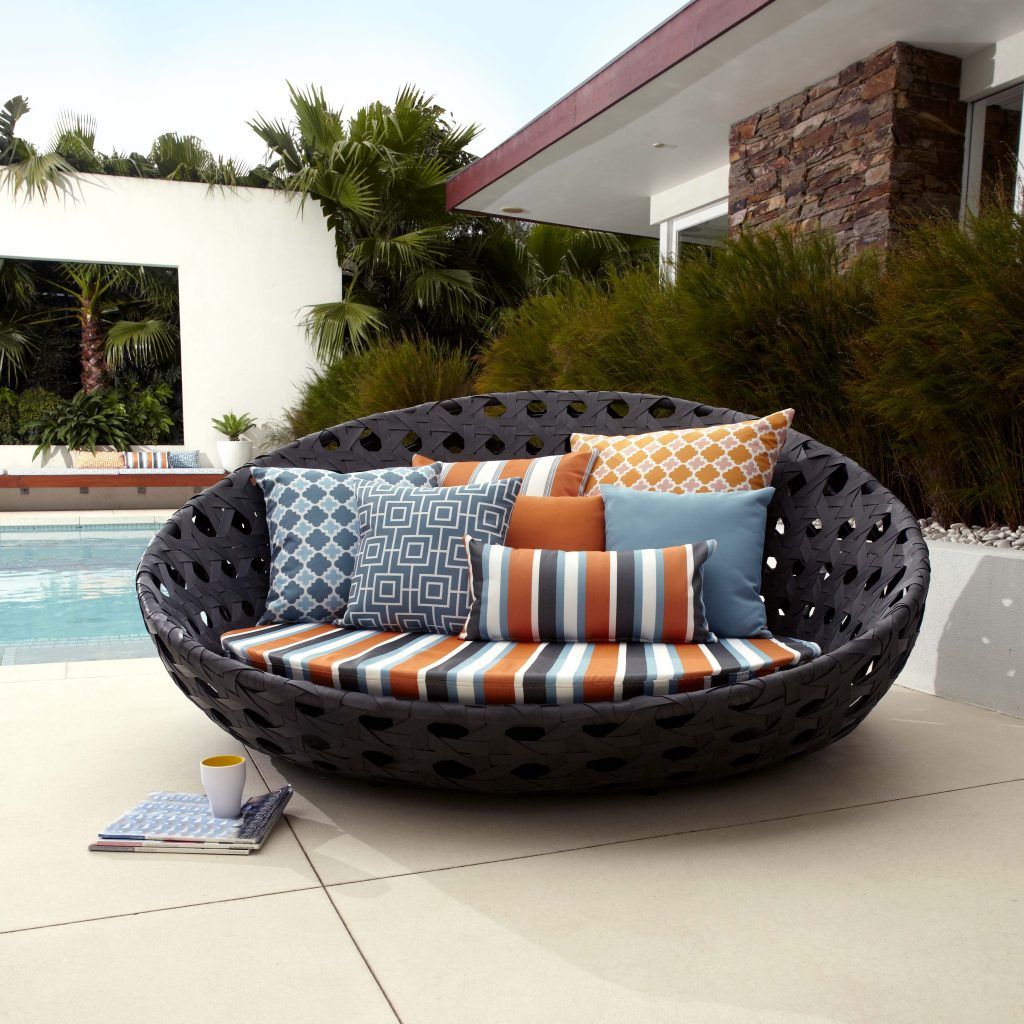 Outdoor seat with outdoor cushions — Shade Solutions Sunshine Coast in Buderim, QLD
