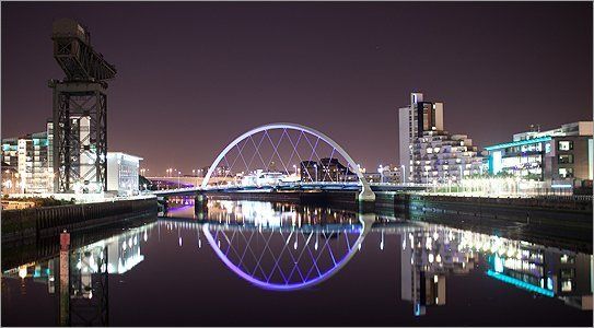 Glasgow at night