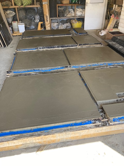 Bespoke concrete outdoor BBQ worktops for a luxury property in Hampshire