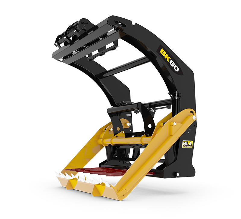 A yellow and black machine with the word bk on it