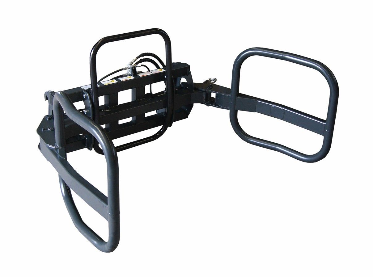 A close up of a ball clamp on a white background.