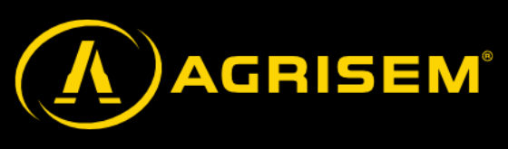 A black background with a yellow logo for agrisem