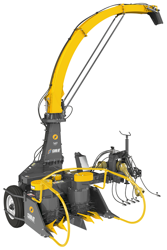 A yellow tractor with the word accelerator on it