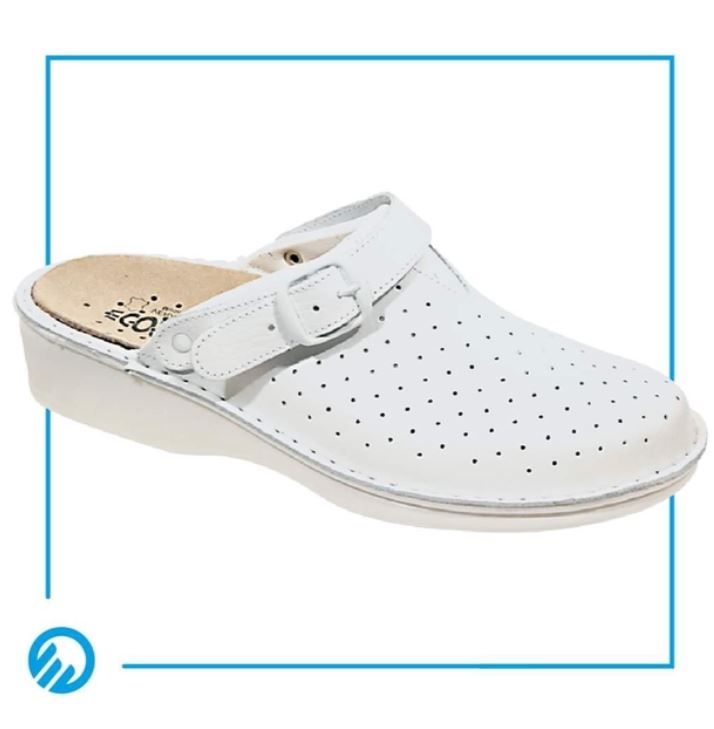Ciabatta ECOSANIT shoes forato bianco professionale con plantare estraibile