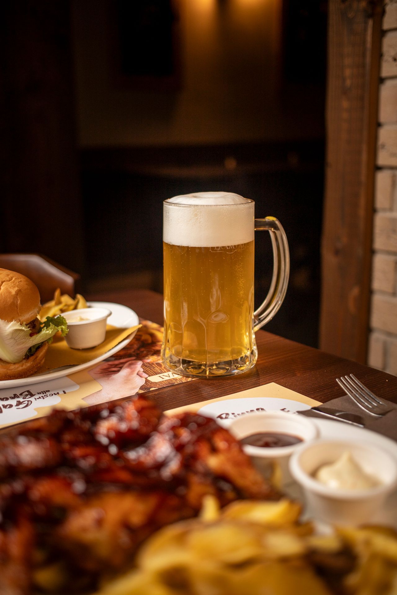 Galletto con patatine - cena fuori - Birra buona