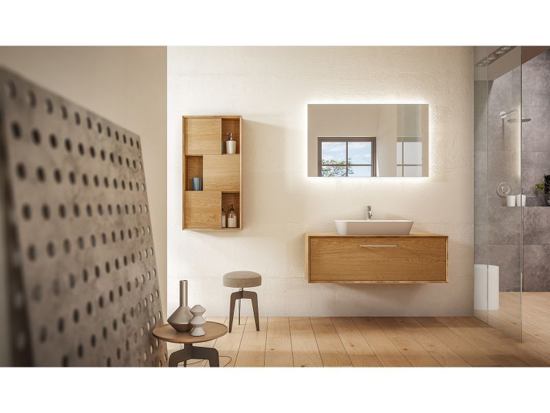 Bagno in legno chiaro