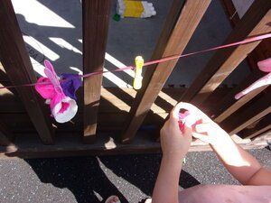 Hang out clean toy clothing