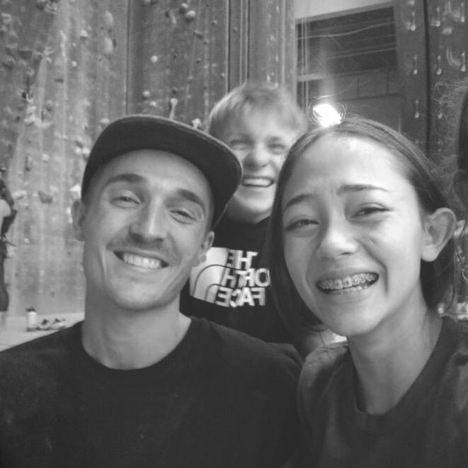 Coach Tyler with his climbing youth team