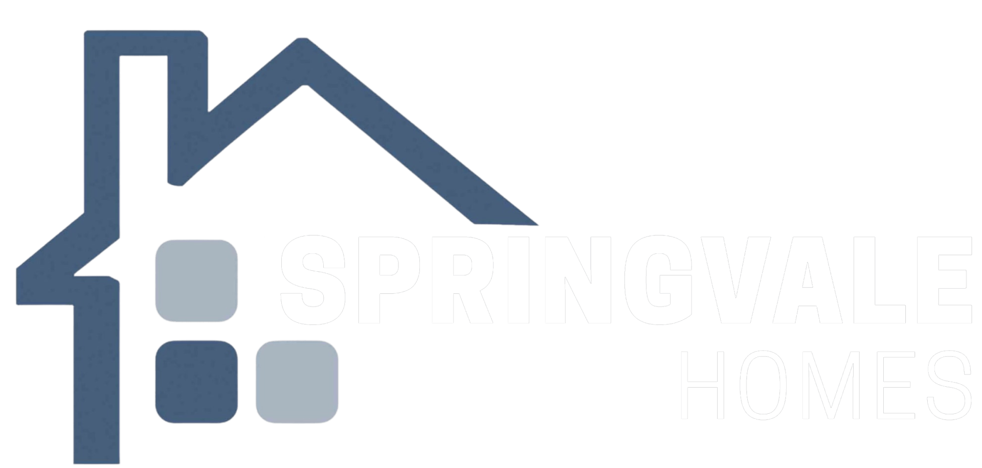 springvale homes logo white