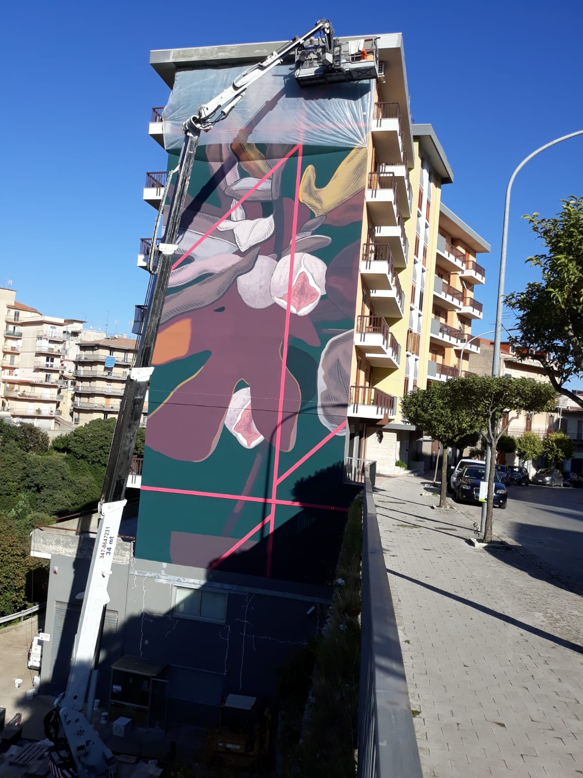 lavoro edile effettuato sulla facciata di un edificio