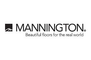 The manington logo is black and white and says `` beautiful floors for the real world ''.