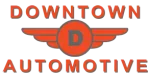 Logo for Demo Auto Repair: text with a gear icon, red and navy colors.