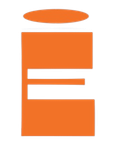 Orange can shape with a horizontal white bar and a small white bar extending to the left. Oval on top.