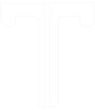 Two white plastic hanger hooks side by side on a light background