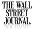 A black and white logo for the wall street journal.