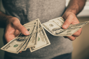 man making a cash offer
