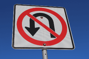 no u-turn sign