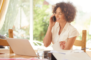 woman talking on the phone