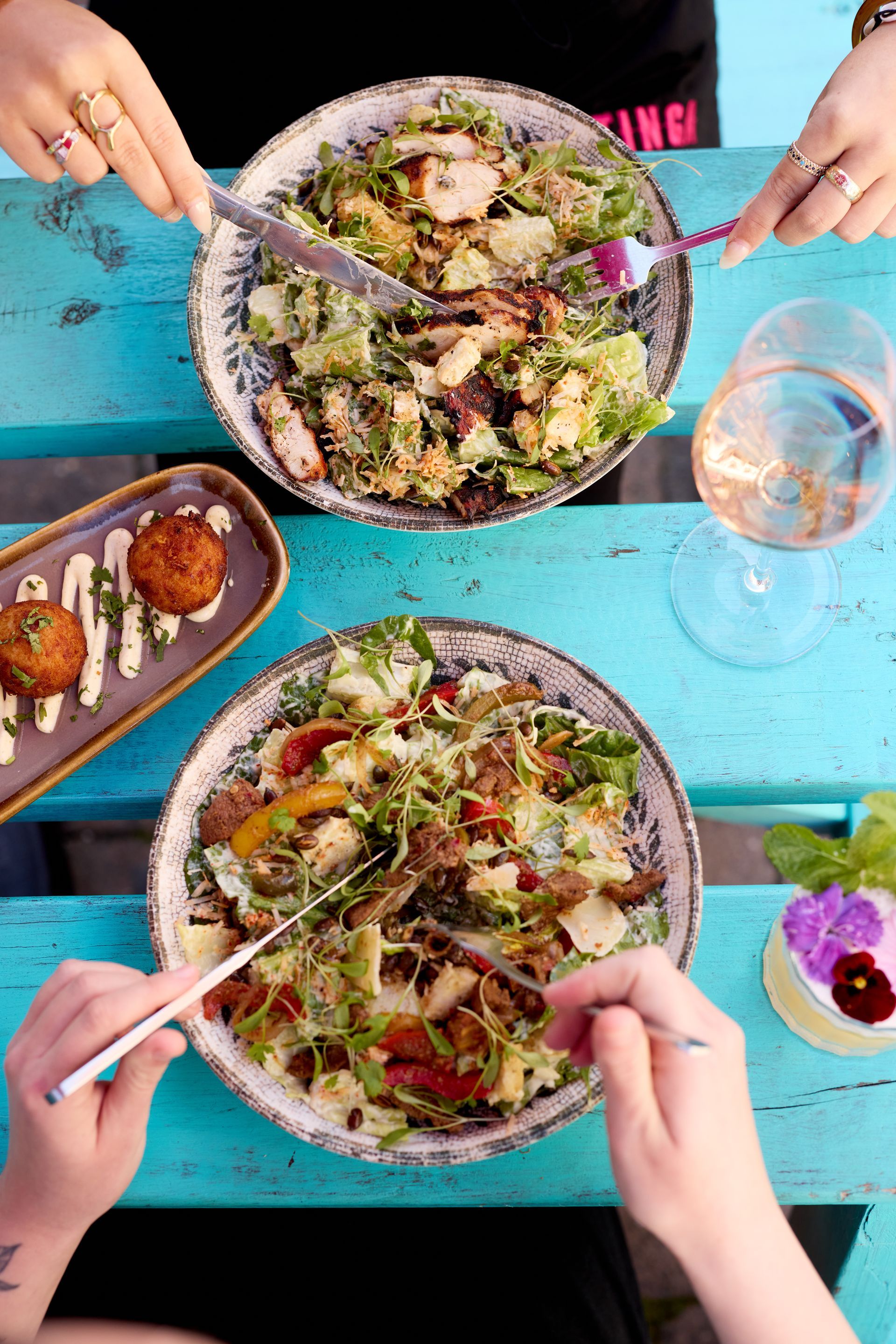 A close up of a plate of food on a table.