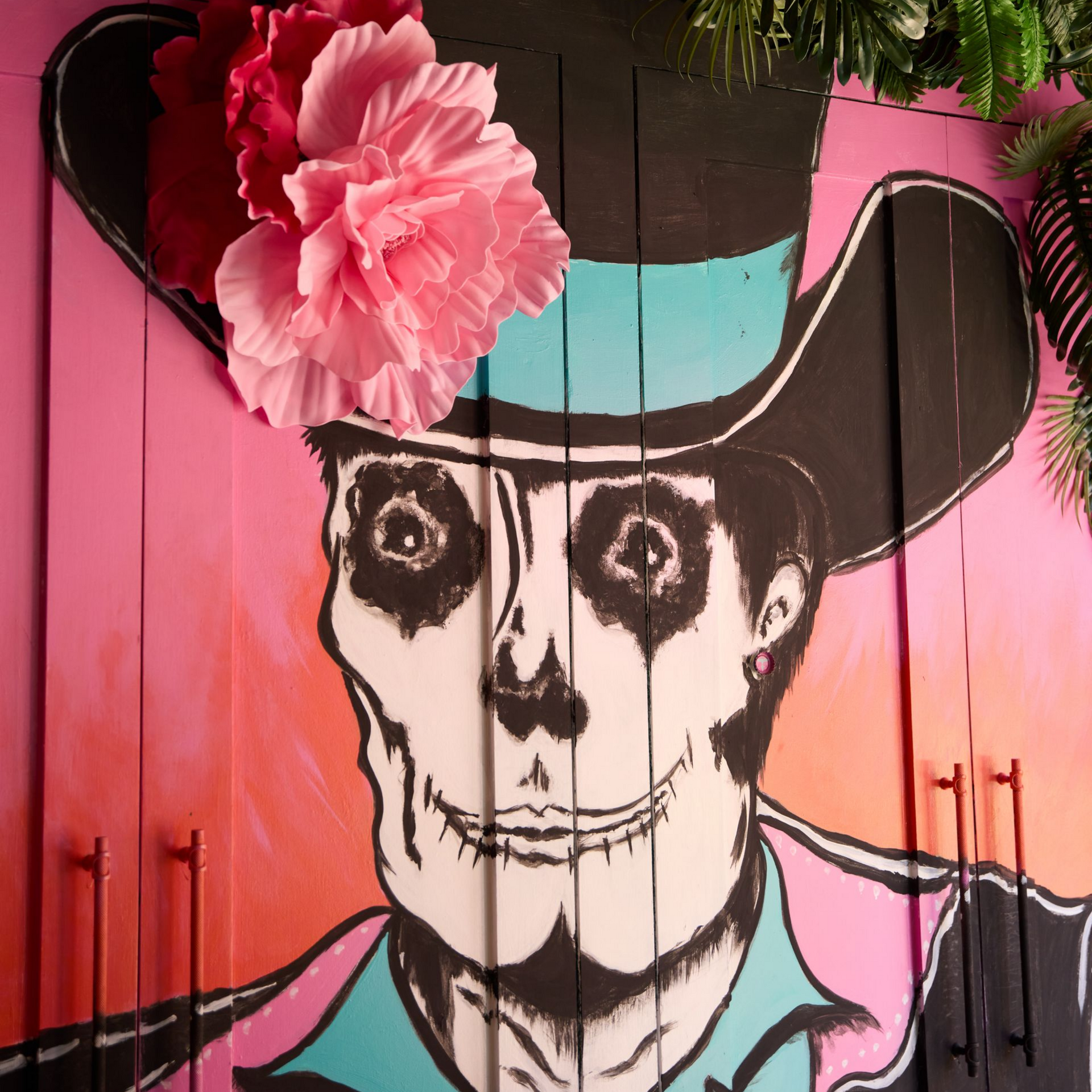 A woman is sitting at a table eating food.