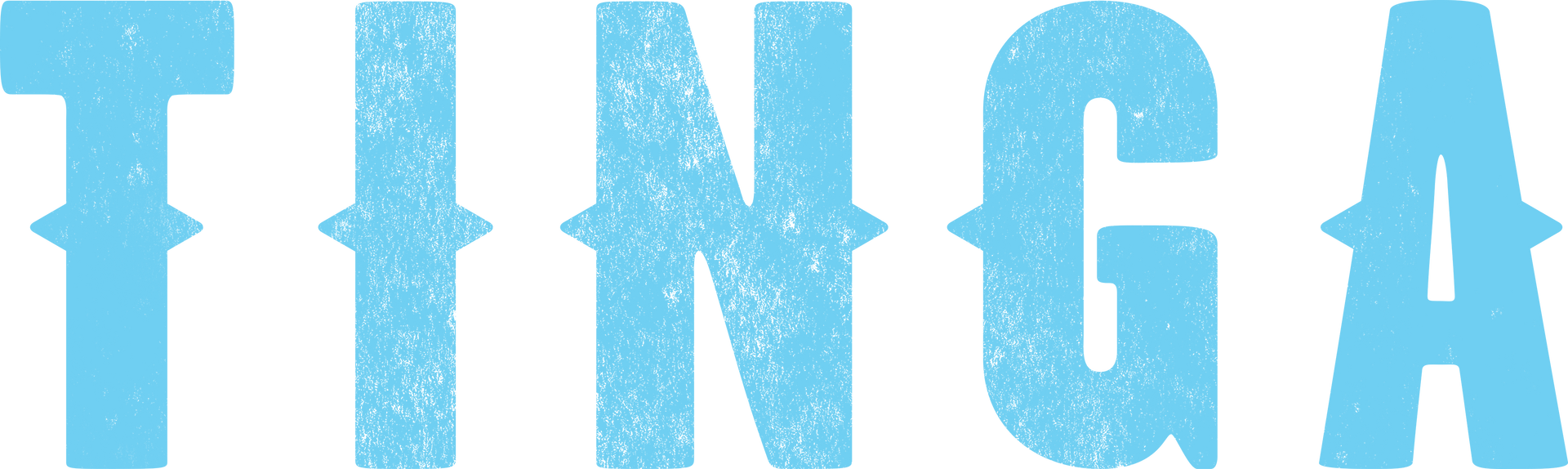 The word tinga is written in blue on a white background.
