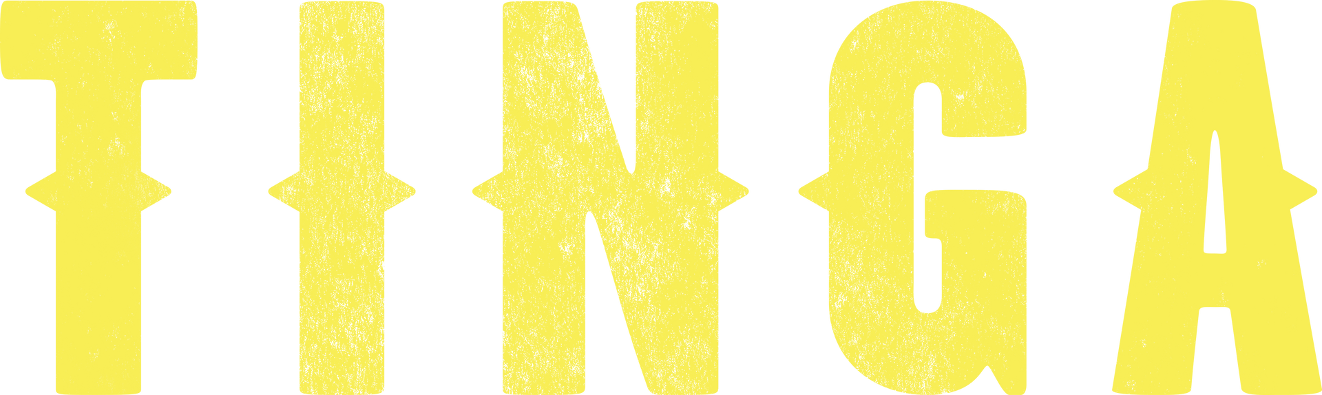 The word tinga is written in yellow on a white background.