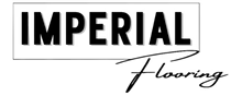 The Imperial Flooring logo, featuring the word "IMPERIAL" in a bold, black box above the word "Flooring" in cursive text.