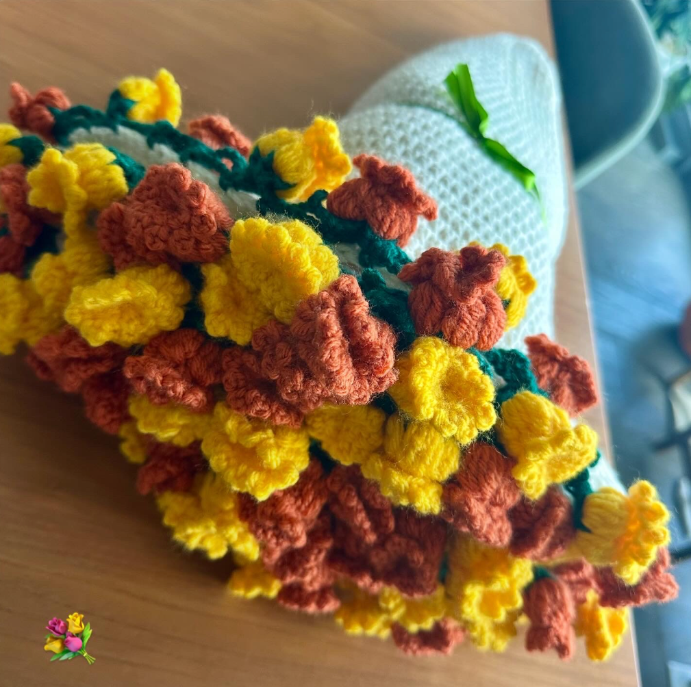 Orange/Yellow Tulip Bouquet Blanket (Large)