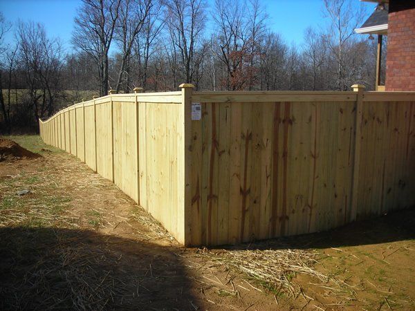 Privacy Fence, Capped Top With Post Caps, Pressure Treated