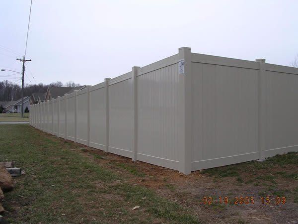 Chesterfield Tan Vinyl Fence