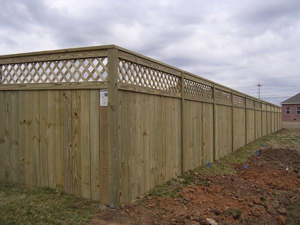 Lattice Top Privacy fence, Pressure Treated Pine