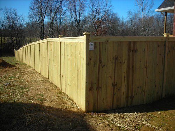 Capped Top Privacy Fence with post caps