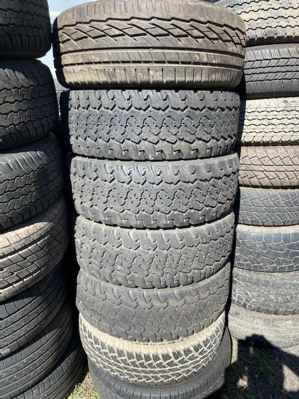 Pile of Used Tires on A Sunny Day