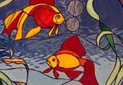 Gold fish - Stained glass design in Hackensack, NJ