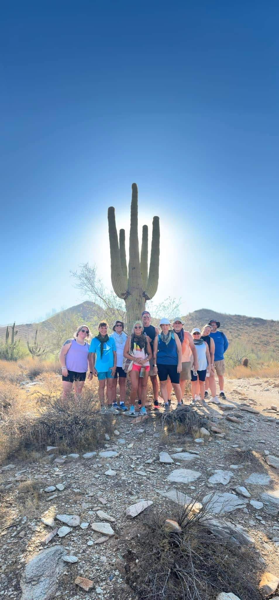 Yoga group on retreat in Arizona