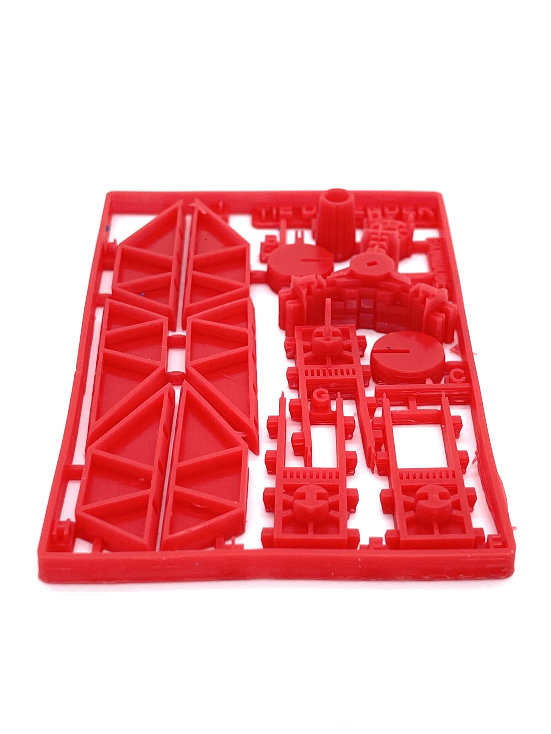 3d printed red color prototype for modeler