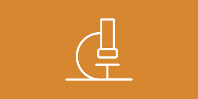 Orange icon shown microscope