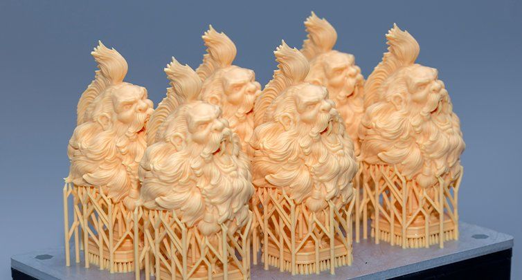 multiple 3d printed prop in beige color