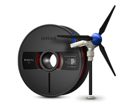 ASA filament printed wind tunnel in multi color