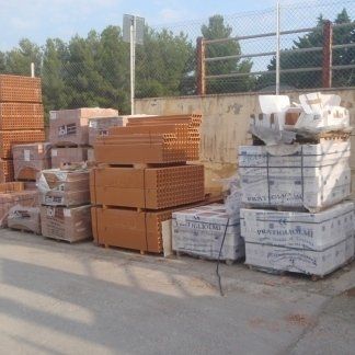 bancali con cotto per edilizia