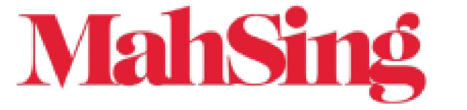 The word mah sing is written in red on a white background.